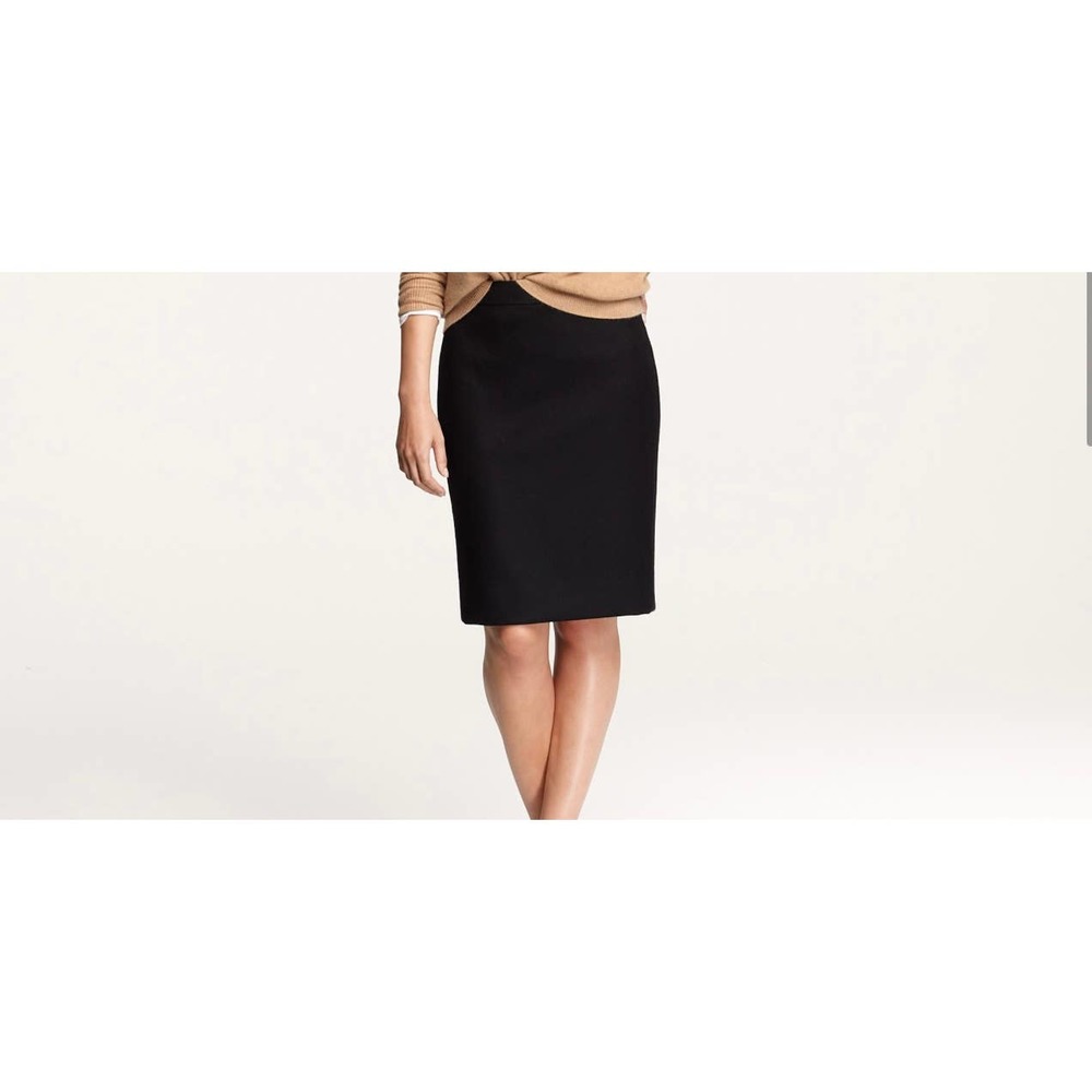 J.Crew Wool Pencil Original Fit Black Womens Size 2